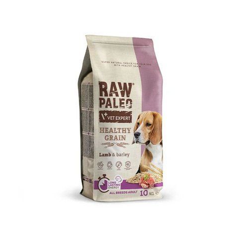 Raw Paleo Healthy Grain Adult Lamb &ndash; Пълноценна и балансирана суха храна за зрели кучета от всички породи с агнешко месо и ечемик